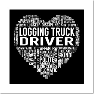 Logging Truck Driver Heart Posters and Art